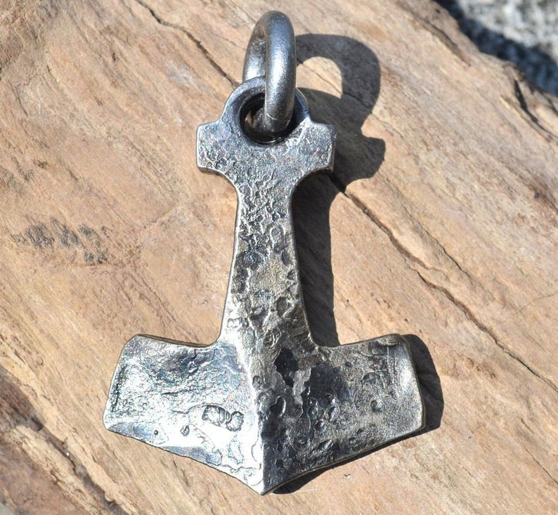 Forged THOR's HAMMER Pendant Viking Mjollnir Mjolnir Mjolner Norse God Magical Weapon Warrior Sca Costume Artisan Hand Made Jewelry 