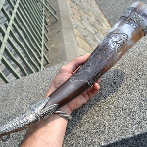 SIGURD, de luxe viking horn 0,5 l King Yarl vikings Shetland Big Cow Drinking Horn Skål Norse Gift Scandinacia Archaeology