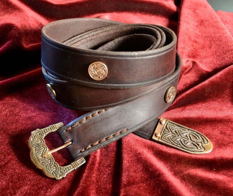 Viking Belt Gokstad Norway Bronze Viking Leather Belt - Etsy