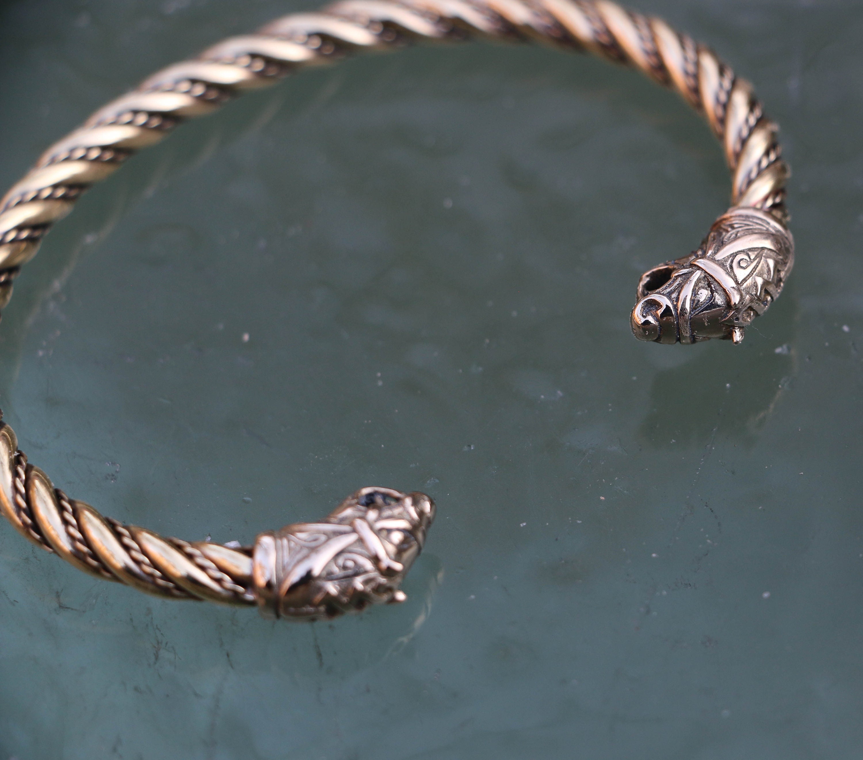 FLOKI COLLECTIBLE Viking BRACELET Brass Beast Head