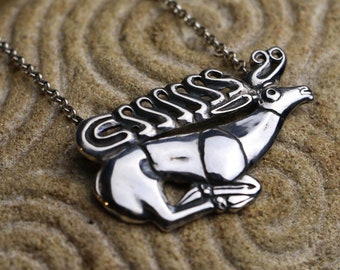 Scythische hert ketting sterling zilver herten oude hanger juweel sieraden sieraden