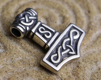 Sterling Silver Viking Thor’s Hammer Mjolnir Pendant - Amulet