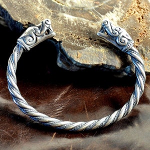 VIKING Sterling SILVER BRACELET Burg Gotland Sweden Replica Pagan Bangle Norse Artisan History Inspired Jewelry Jewellery by Wulflund