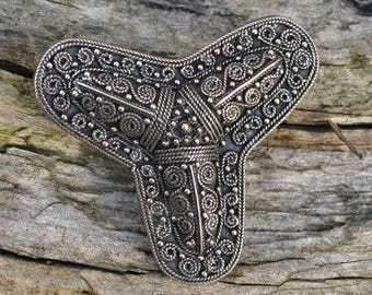 Bronze Viking Trefoil Brooch
