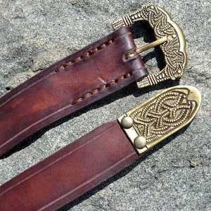 Leather VIKING BELT Gokstad NORWAY Belts for Re-enactors Living History Fittings Strap End Buckle Vikings