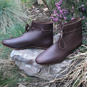 Viking leather boots, Hedeby Norse Medieval shoes Haithabu