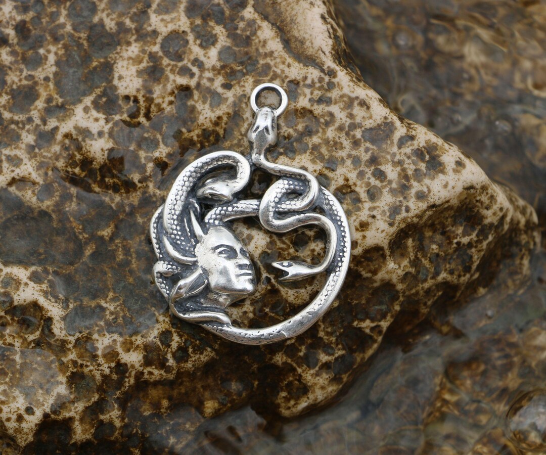 MEDUSA Sterling Silver Ancient Greek Pendant Mythology Necklace