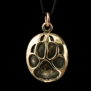 Colgante de bronce con huella de lobo - Pata de Fenrir