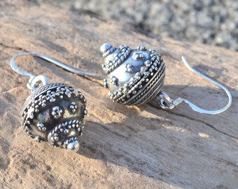PENDIENTES de plata de ley VIKINGO o ESCLAVO Botones Joyería nórdica pagana Joyería granulación historia viva medieval Edad Oscura Suecia