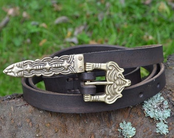 BORRE Leather VIKING BELT Replica from Norway Xth Century