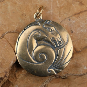 CELTIC HORSE Amulet Bronze Pendant Charm Jewel Jewellery Jewelery Talisman Horses Head Epona Riding Equestarian Race Racing Irish Scottish