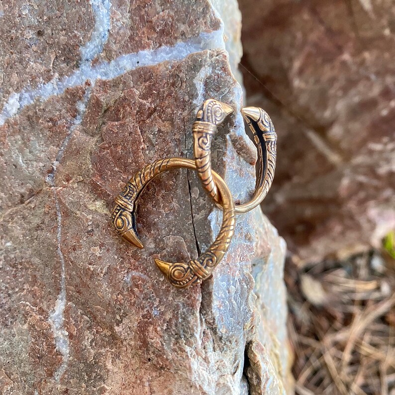 VIKING RAVEN RING Bronze Adjustable Mammen Style Pagan Crow Norse Artisan Jewelry by Wulflund image 3