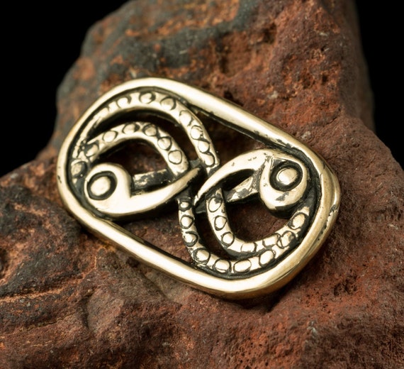 Spilla Vichinga Norrena In Lega - Design Rune Antico, 4.2x5.8 Cm, Per Mantelli E Sciarpe - Foto 8