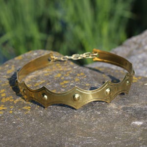 Brass Royal Crown Tiara - Adjustable