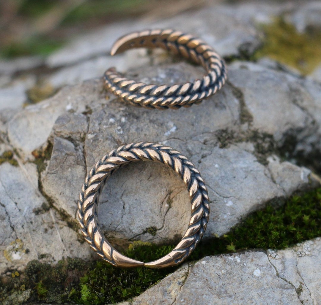 VIKING BRAIDED RING Bronze Early Medieval Middleage Middle Ages Pagan ...