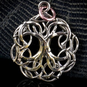 CELTIC TREE of LIFE Bronze Pendant Pagan Knotted Amulet Necklace Jewel Jewelry Jewellery Irish Scottish Forest Wood Tribal Fantasy image 1