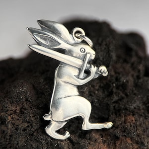 RABBIT pendant, Kingdom Come: Deliverance II, silver 925/1000 KCD KCD2 Hare Medieval Fighting Killer Rabbits