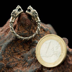 Viking WOLF Head BRONZE Ring Celtic Pagan Jewelry Jewellery Rings Asatru Iceland Artisan image 6