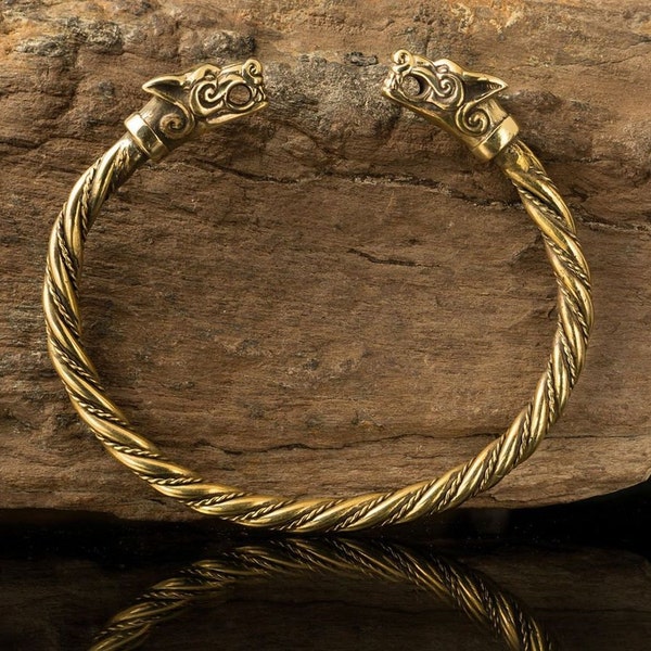 FENRIR Bracelet loup viking laiton tressé tressé Fenrir bête nordique Vikings mythologie animale bijoux païens bracelets mode Sca