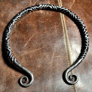 Forged Iron Celtic Torc - Twisted Design
