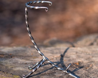 Soporte forjado para cuerno de bebida vikingo, cuernos de ganado, accesorio pagano celta nórdico, festival de rock Asatru