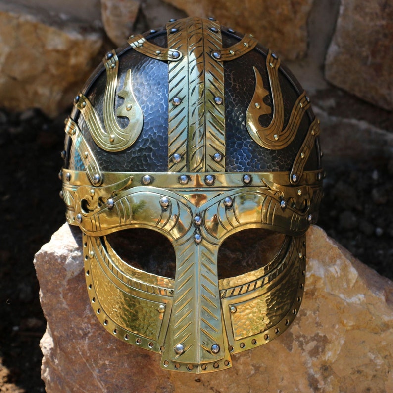 Varg Viking Fantasy Helmet Metal Steel Decorated Vikings Etsy