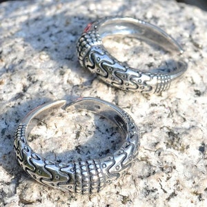 SILVER VIKING RING Inspired by Orupgård Bracelet Artefact Denmark Norse Pagan Vikings