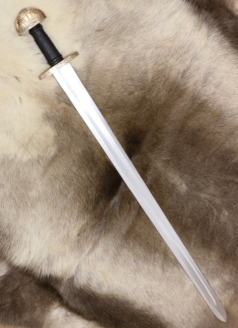VIKING COLLECTIBLE SWORD Reproduction With Leather Grip Bronze Etsy