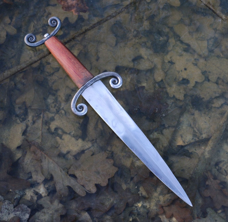 Sharp DAGGER Wooden Handle With Metal Volutes Etsy