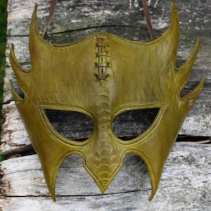 GREENMAN Leather Mask Green Man Herne Tree Oak Leaf Leafy Ent Wicker Man Celtic Pagan mythical woodland Folk Forest Wood Spirit