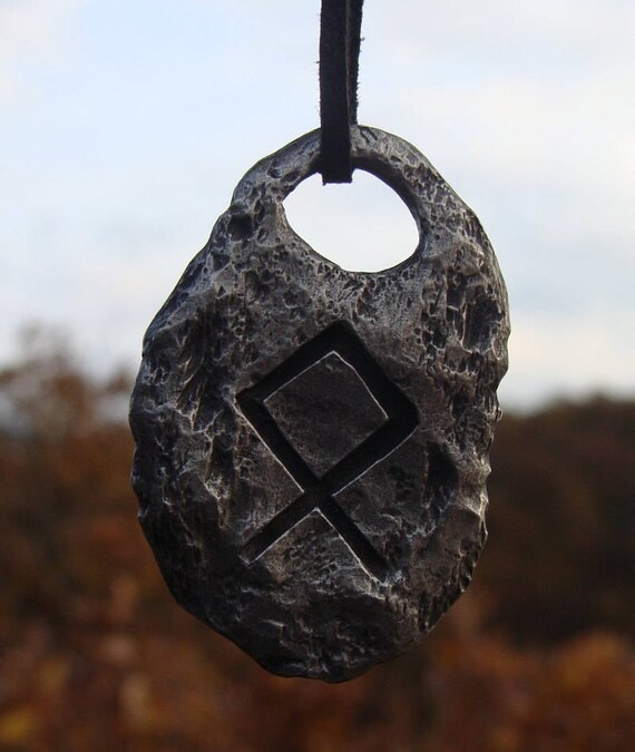 OTHILA RUNE PENDANT Tin Viking Jewelry Futhark Vikings Amulet | Etsy
