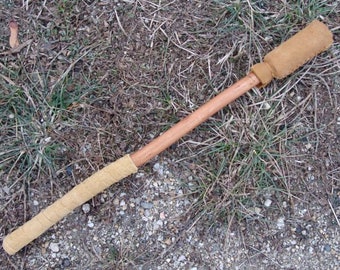 WILLOW DRUMSTICK Drum Beater with Leather Percussion Drumming Stick
