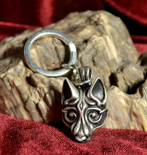 Norse Viking Wolf Head Keychain Vintage Nordic Mythology Animal Pendant Keyrings Norse Viking Wolf Head Keychain Vintage Nordic Mythology Animal Pendant Keyrings