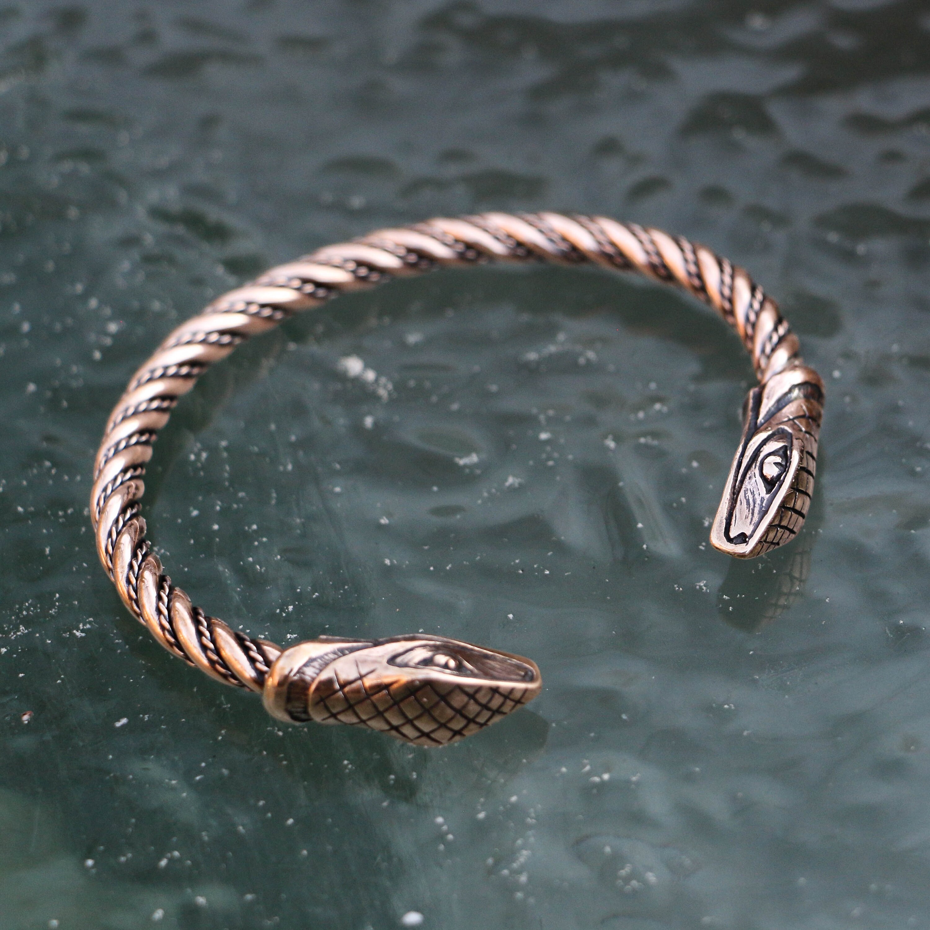 COOLSTEELANDBEYOND Lion Head Cuff Bangle Bracelet...