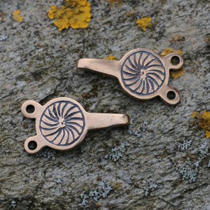 Bronze Early Medieval Leg Wrap Hooks - England