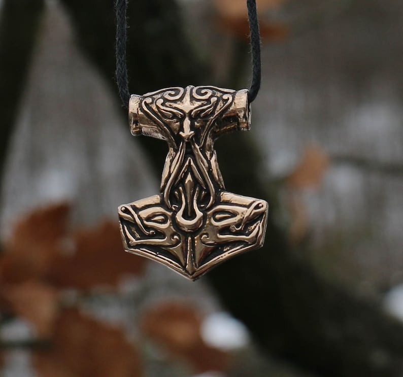 TÓR Thor's Hammer Bronze VIKING Pendant Necklace Jewelry Etsy