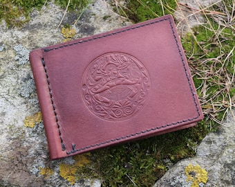 Celtic Forest God CERNUNNOS, Leather Wallet