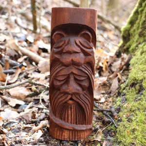 VELES, carved Wooden Figurine Slavic Slavonic Forest God Mythology Pagan Bear carwing idol Statue handmade