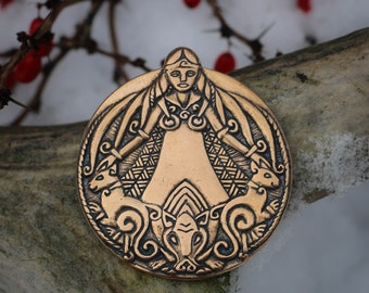 FREYA/FREYJA Viking Nordic Pendant/Amulet bronze