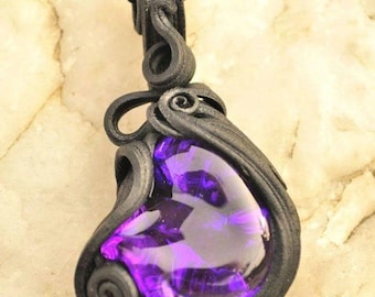 Purple Fantasy Glass Pendant