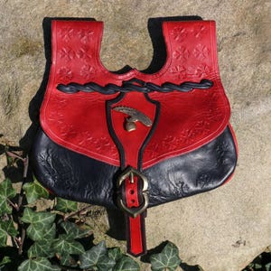 BAG Pouch KING Premysl MEDIEVAL XIVth century Replica of Middle Ages Knight Costume accessory Sca Larp replicas leatherwork helmet armor