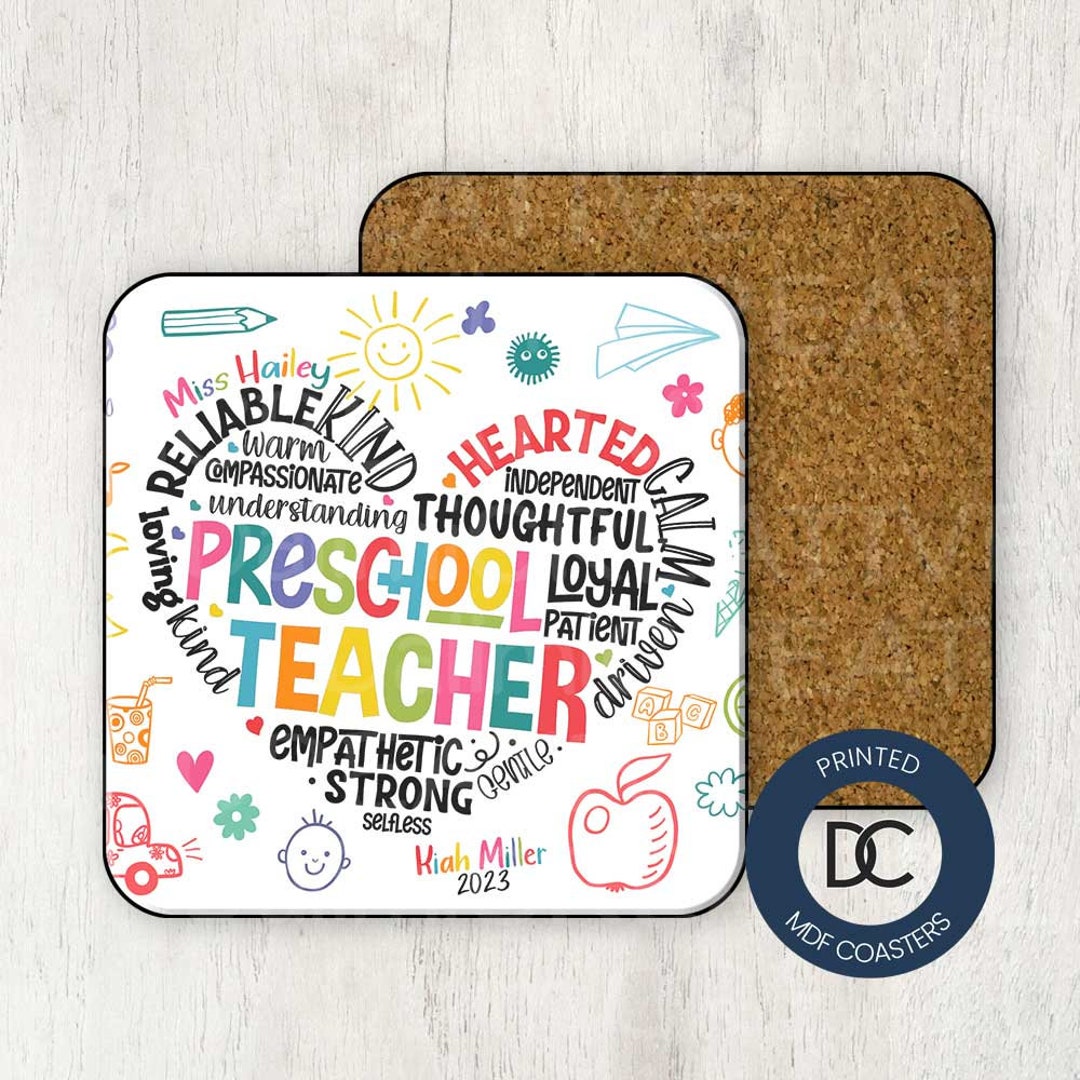 Preschool Teacher Appreciation Gift - Preschool Teacher Coaster ...
