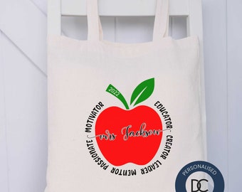 Teacher Appreciation Personalised Tote - Gift For Teacher - Tote Bag For Educator - Grocery Bag - Personalised Bag - Personalised Tote Bag!