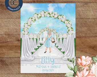 Personalised Custom Flower Girl 12 Piece Jigsaw Puzzle - Flower Girl Custom Gift - Flower Girl Proposal Jigsaw Puzzle!