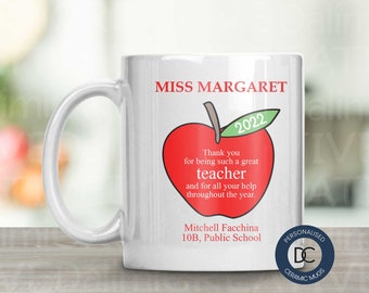 Teachers Mug - Personalised Mug - Gift for Teacher - Teachers Mug - Teacher Appreciation Gift - End of Year Teachers Gift - A Great Teacher