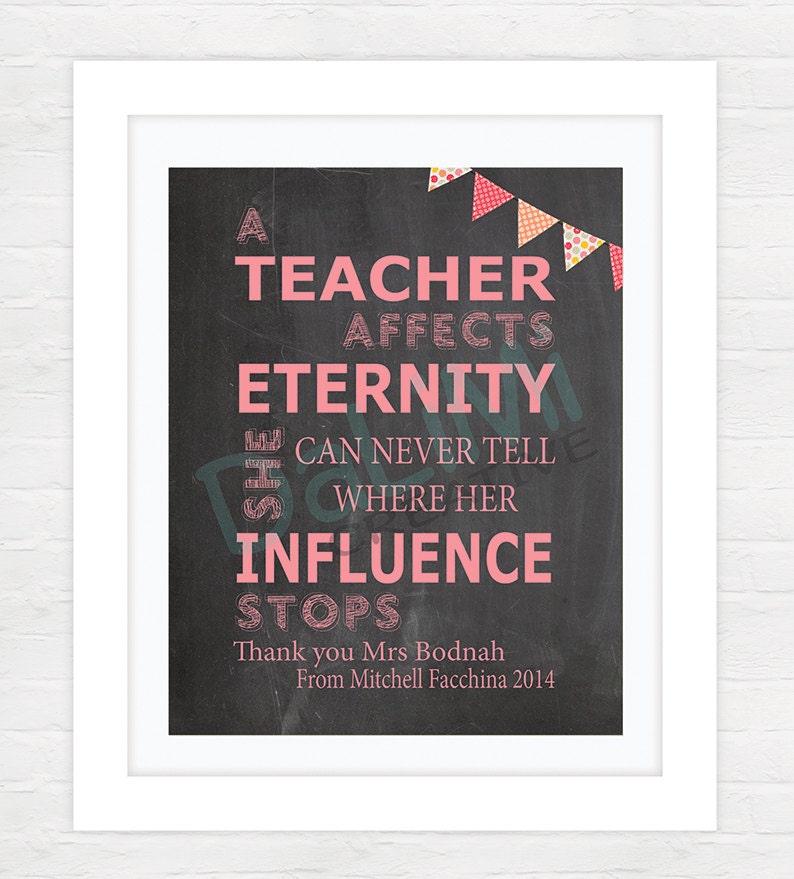 Teacher Appreciation Print End of Year Teachers Gift Etsy
