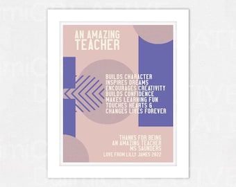 An Amazing Teacher Appreciation Print - Digital File!