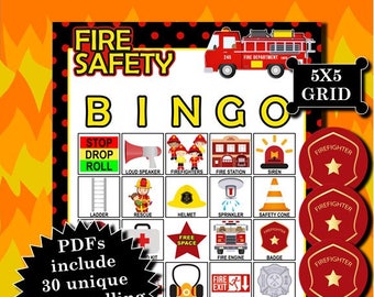I PDF stampabili di Fire Safety 5x5 Bingo contengono tutto ciò di cui hai bisogno per giocare a Bingo.