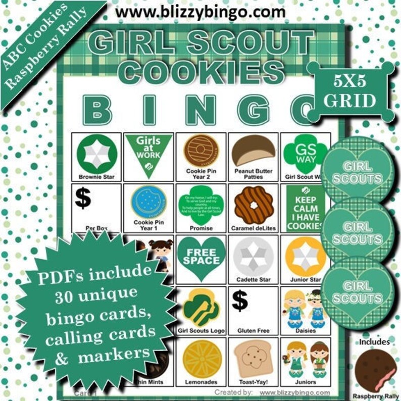 30 Girl Scout 2023 ABC Cookies 5x5 Bingo Cards Instant Etsy Hong Kong 30 Girl Scout 2023 ABC Cookies 5x5 Bingo Cards Instant Etsy Hong Kong