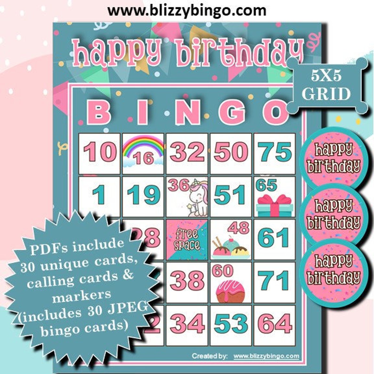 Birthday Bingo Printable